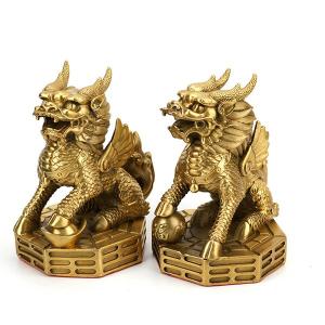 麒麟の置物 招財銅製元寶麒麟 風水グッズ : 中国貿易公司ctcオンライン
