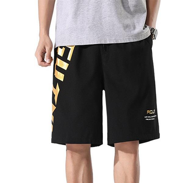 ショットパンツ メンズ ドライ ハーフパンツ 英字柄 ストレート ワイド 大きいサイズ カジュアル ...