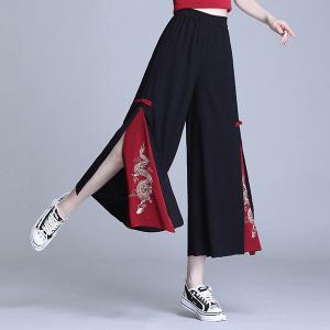 ガウチョパンツ ワイドパンツ スカーチョ 春 ...の詳細画像4