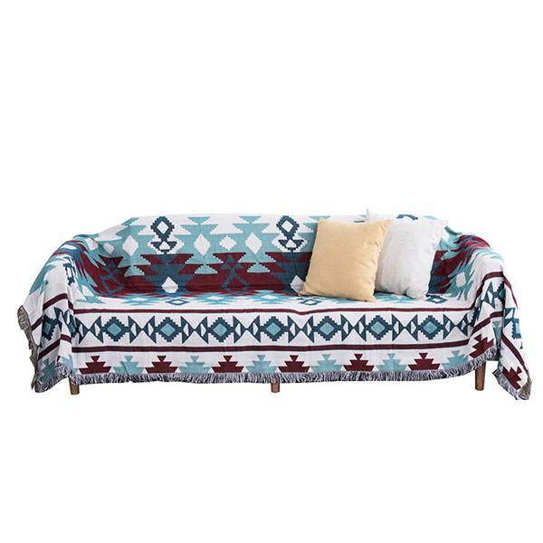 ソファーカバー ソファータオル 1-4人掛け リバーシブル ボヘミア風 幾何学風 プリント オシャレ...