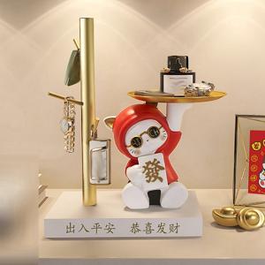 鍵置き 玄関 インテリア 動物の置物 トレイ収納 動物像 彫刻装飾 樹脂