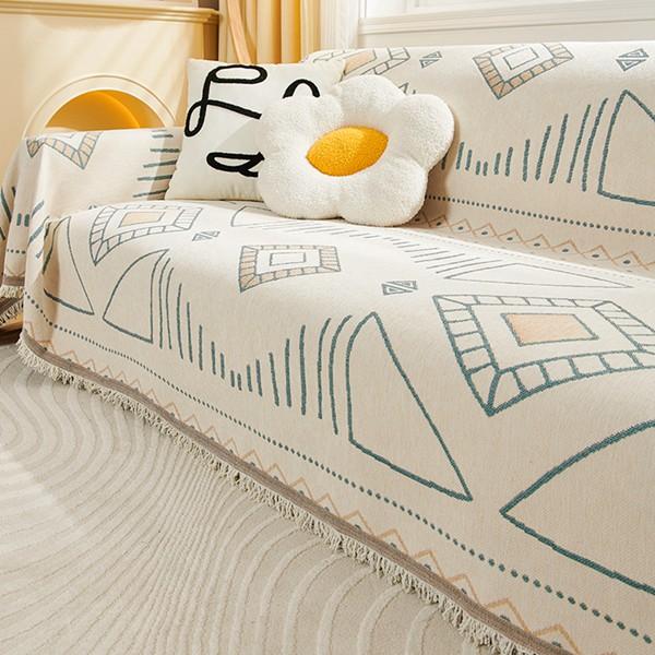 ソファーカバー マルチカバー 1人掛け 4人掛け ベッドカバー ブランケット タッセル付き 北欧風 ...