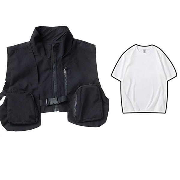 フィッシングベスト ジレベスト メンズ ノースリーブ 春秋 左右ポケット ジップ 男女兼用 作業用 ...