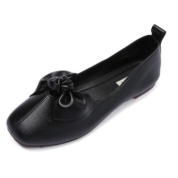 リボンパンプス レディース ぺたんこ 大きいサイズ バレエシューズ ローヒール メリージェーン靴 リ...