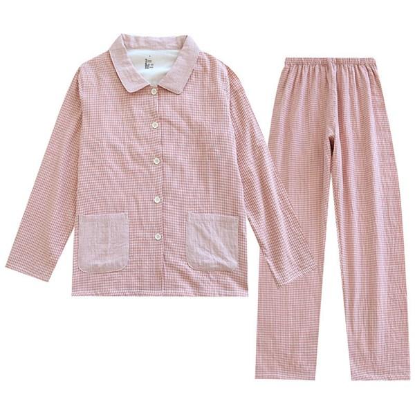 メンズ パジャマ 長袖 チェク柄 ルームウェア レディース 綿100 シンプル ペアパジャマ 敏感肌...