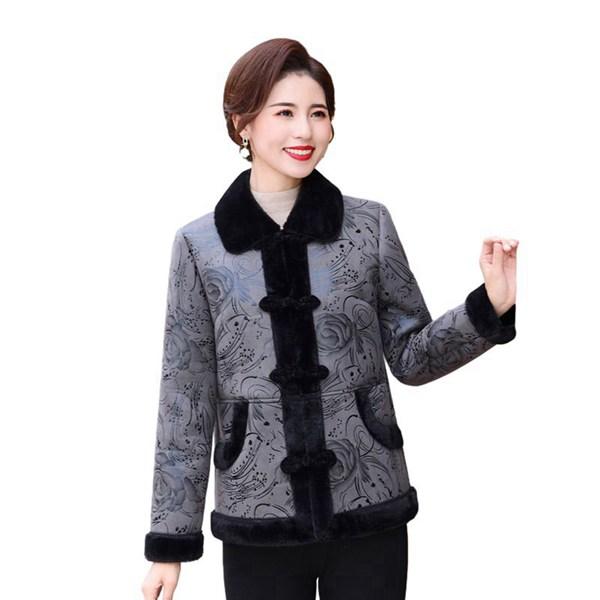 裏起毛コート 前開き 保温防寒 婦人服 ジャケット アウター ブルゾン 分厚い 暖かい 大きいサイズ...