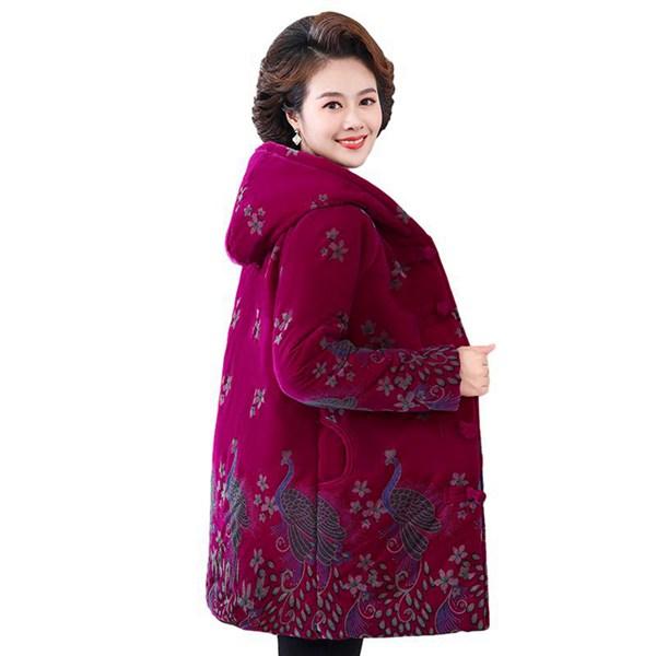 秋冬 ロングコート 婦人服 裏起毛 あったか 孔ジャケット ブルゾン アウター 雀柄や花柄 おしゃれ...