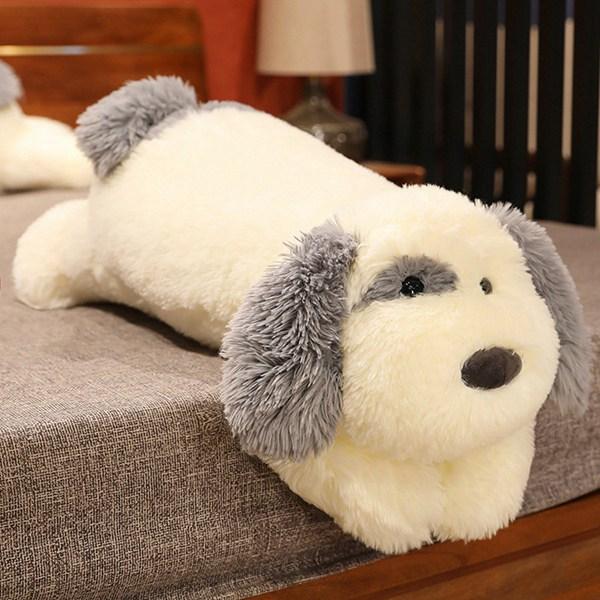 ぬいぐるみ 犬縫いぐるみ ロング そば枕 抱きまくら 抱き枕 シャギー 犬 横向き枕 かわいい クッ...