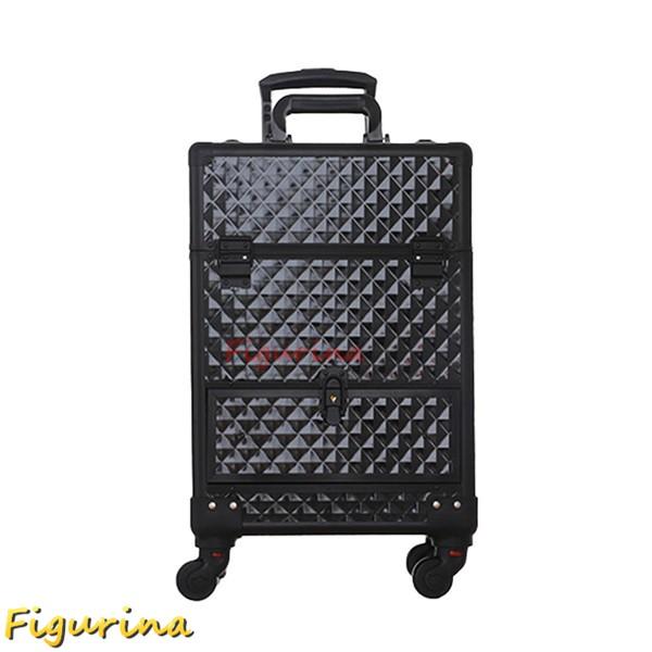 プロ用 メイクボックス 大容量 業務用化粧ケース キャスター付き キャリーケース 仕切り付き ツール...