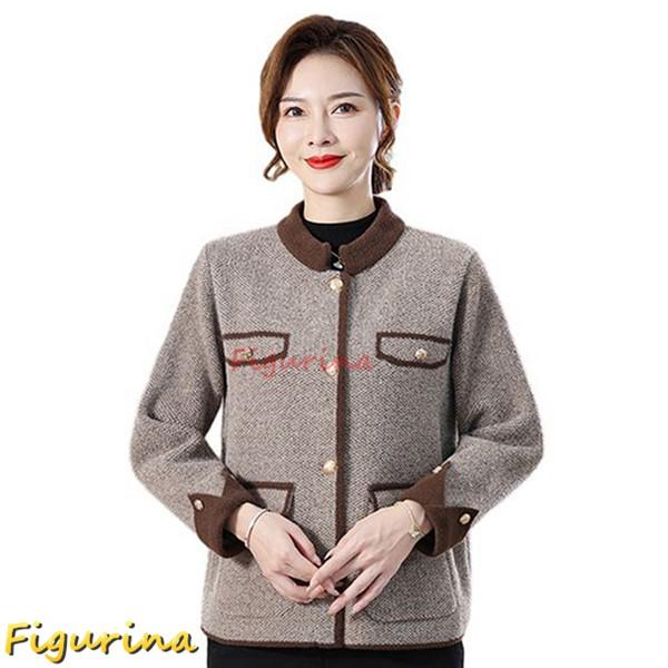 ニットカーディガン シニアレディース ジャケット 高齢者 中年 婦人服 おばあちゃんのコート セータ...