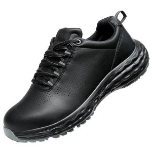 安全靴 合革レザー メンズ 防水 耐油 セーフティーシューズ あんぜん靴 先芯入り つま先保護 釘踏み抜き防止 通気性 滑りにくい 耐酸