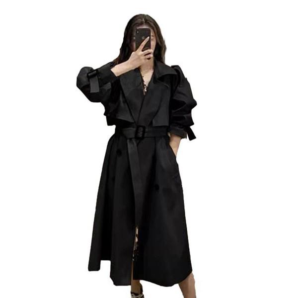 トレンチコート スプリングコート 春服 レディース ロング丈 ダブルプレスト 裏地付き ミセス アウ...