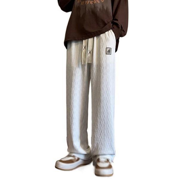 スウェットパンツ アクティブボトムズ メンズ ルーズ ウエストゴム紐 ロング丈 ワイドパンツ 春夏秋...
