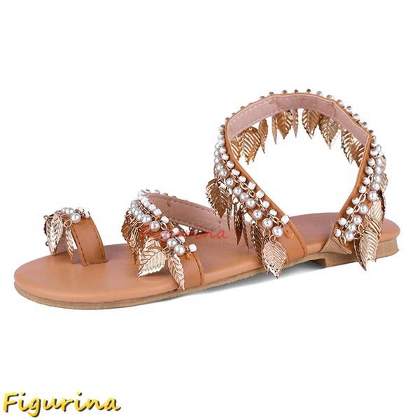 エスニックサンダル トング レディース サマーサンダル 葉フリンジ フラット ビーチサンダル 夏靴 ...