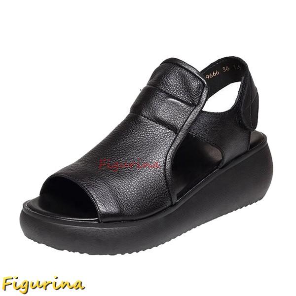 厚底 レディース ウェッジサンダル サマーサンダル オープントゥ ベルクロ 大きいサイズ 夏用 ウォ...