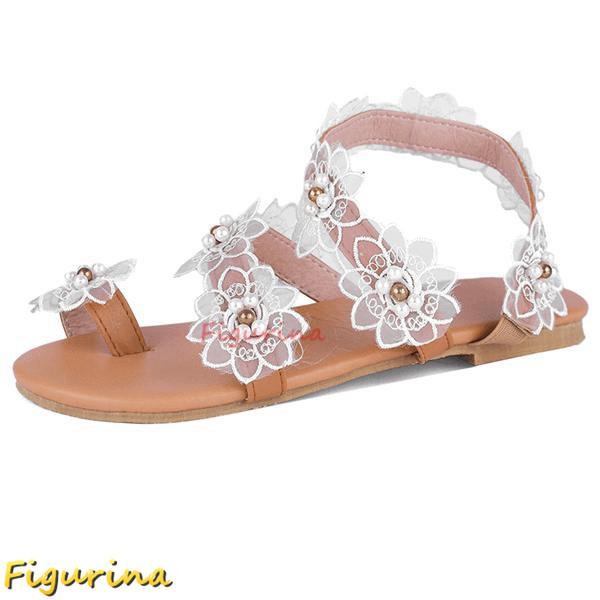 トングサンダル 花 レディース ビーチサンダル フラット 大きいサイズ サマーサンダル 通気性 滑り...