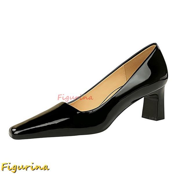 パンプス ハイヒール エナメルパンプス レディース 欧米風 シンプル 美脚 6cmヒール 素足 通気...