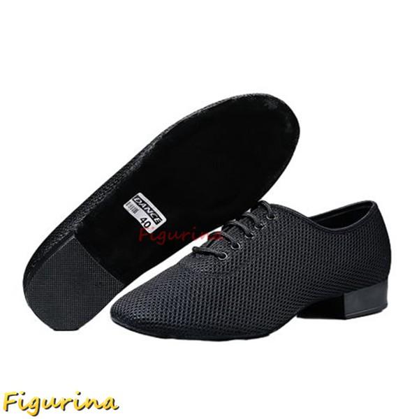 メンズ ダンスシューズ 社交ダンス 男性用 モダン メッシュ 通気 穴あき 3cmヒール 軽量 ラテ...