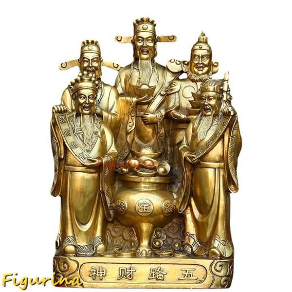 風水アイテム 財神 置物 黄銅製 仏像 財運 金運 開運 風水グッズ 金運祈願 玄関 商売繁盛祈願 ...