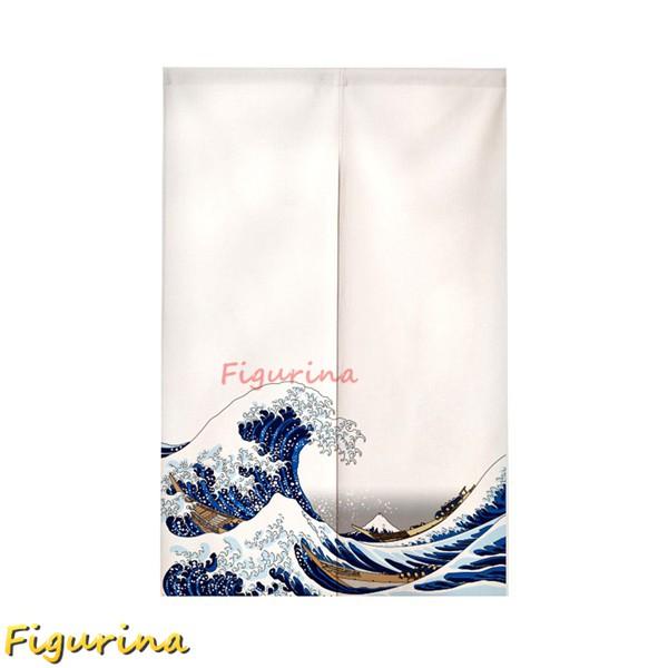 のれん 遮光暖簾 間仕切りカーテン 両開き 和風モダン 浮世絵 和柄 富士山 鯉のぼり 桜 縁起物 ...