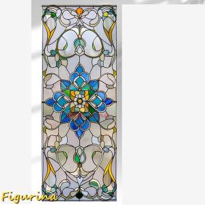 ステンドグラス 窓枠 ステンドグラス 窓枠 おしゃれ ウィンドウフレーム 52×72cm