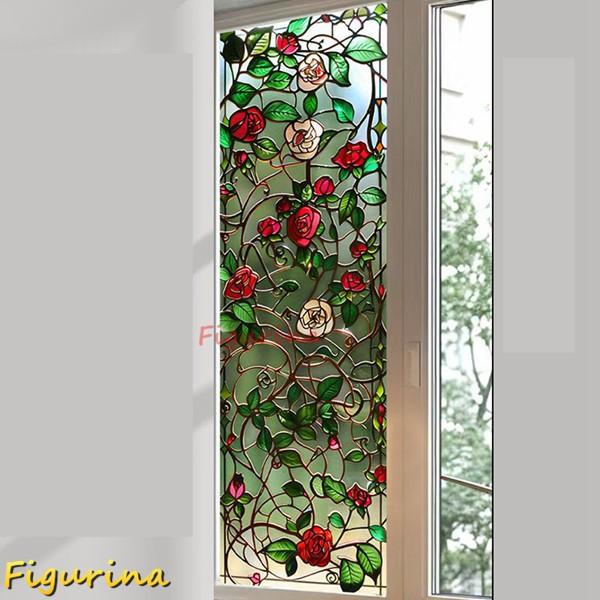 ステンドグラス 窓フィルム 目隠しガラスシート 貼ってはがせる ウィンドウフィルム 目隠しシール 断...