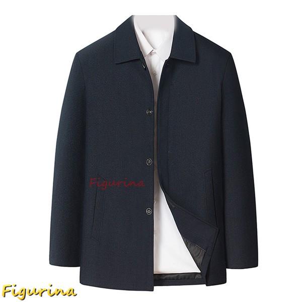 メンズ ジャケット コート 長袖 折り襟 ボタン ショート アウター ビジネスオ コーディネート 通...