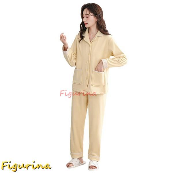 秋冬 ナイトウェア あったかパジャマ お寝巻き レディース 防寒 柔らか あたたかい もこもこ 前開...