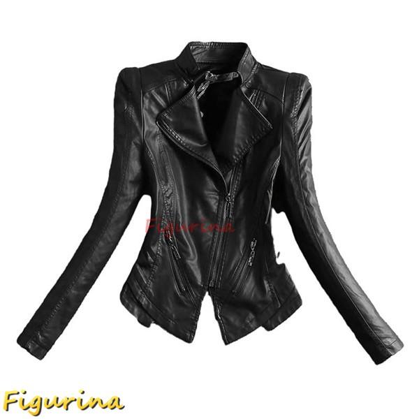 アウター ライダースジャケット 本革 リアルレザー レディース 長袖 保温 ショート丈 ジップアップ...