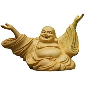 木彫り仏像置物阿弥陀三尊西方三聖立像【勢至菩薩・阿弥陀如来・観音