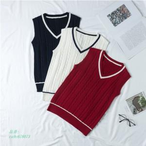 学生服 スクールベスト 制服ベスト スクールニット新学期 Vネック綿コットンベスト 女子 制服 男子 新入学 高校 中学 通学
