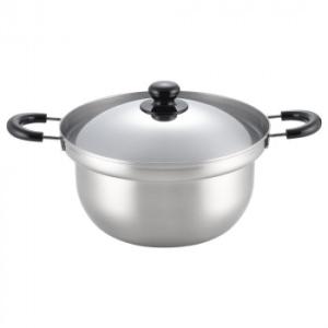 くるめん亭のふきこぼれにくい鍋 両手鍋 26cm SJ1369