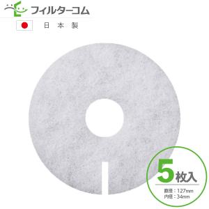 φ127 内径φ34（5枚入）ジェイベック Fresh80／フレッシュ80　日本住環境 パッコン25／I-FPK-1／I-FPH-1対応品 互換フィルター 換気口フィルター｜filcom