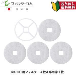 ユニックス(UNIX) KRP100用 押さえ枠1枚＆フィルター4枚セット 互換フィルター【お試しポスト投函便】