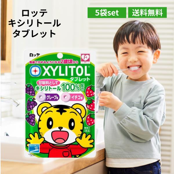 ロッテ しまじろう キシリトールタブレット(グレープ・イチゴ)30g×5袋