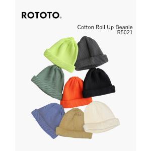 ROTOTO Cotton Roll Up Beanie R5021 ロトト ニットキャップ コットンロールアップビーニー｜fill-store