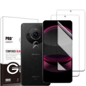 2+2枚セットAQUOS R8 pro SH-51D 用の ガラスフィルム(2枚) + レンズ保護フィルム (2枚) フィルム 強化ガラス液