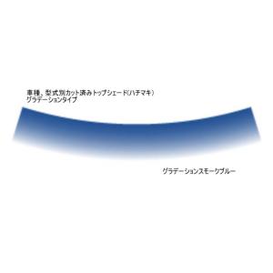 カット済みセレナC27 H28.8〜　C26 H22.11〜（S-HYBRID含）フロントトップシェード　グラデーションタイプカット済みカーフィルム