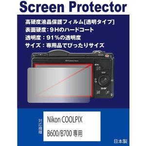 Nikon COOLPIX B600/B700専用 液晶保護フィルム（高硬度フィルム 透明）