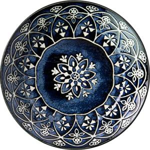 みのる陶器 パスタ皿 モロッカン ネイビー 直径20.5cm 4965583756842