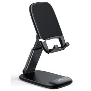 Eono - スマホスタンド 折り畳み式 高さ調整 スマホホルダー : 角度調整可能 スマートフォン ホルダー 折りた