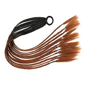 三つ編み エクステ 編み込み ウィッグ ポニーテール つけ毛 キッズ 大人 女性 男性 ヒップホップ ダンス ゴム で簡単装着