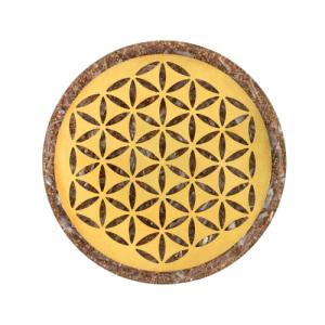 wave the stone オルゴナイト フラワーオブライフ 浄化 インテリア コースター 健康 絆 直径：約9cm