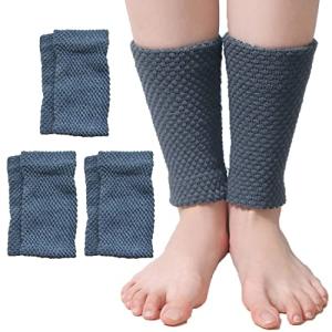 USK STORE 足首ウォーマー シルク 二重編み 3足組 絹 裏シルク 男女兼用 フリーサイズ 冷え取り 遠赤外線効果 保温 保湿 (グレー