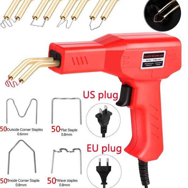 車のバンパー修理ツールプラスチック溶接機ガンホットホッチキス溶接機はんだごてのための定番pvc修復機