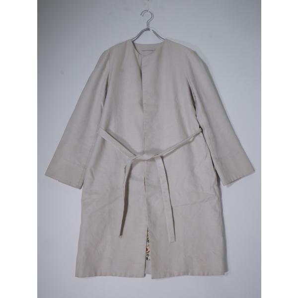 45Rフォーティファイブアール45rpm 裏地リバティ花柄 ギマコットン ベルトリボンノーカラーコー...