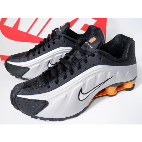 NIKEナイキ NIKE SHOX R4 BLACK/VAST GREY-BRIGHT MANDAR...
