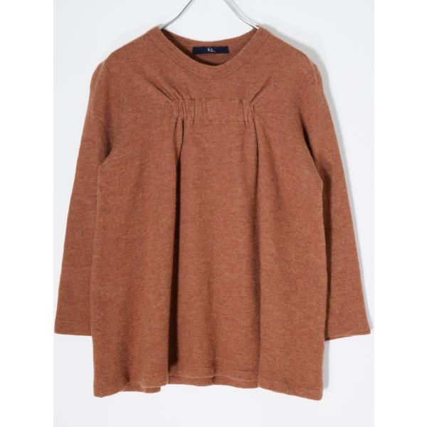 45R(45rpm 45アールピーエム) フロートウール縮絨 フレアニットプルオーバートップス[LK...