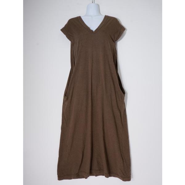 45Rフォーティファイブアール45rpm ノースリーブコットン天竺カットソードレス ロングワンピース...