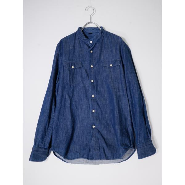 45Rフォーティファイブアール45rpm インディゴ コットンデニムスタンドシャツ[LSHA7772...